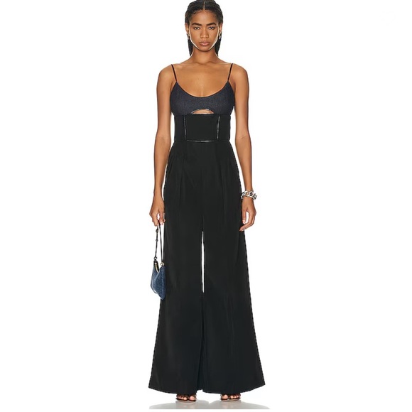 NWT Et Ochs "Weston" Metallic Bodice Jumpsuit Size 8 - Picture 1 of 8